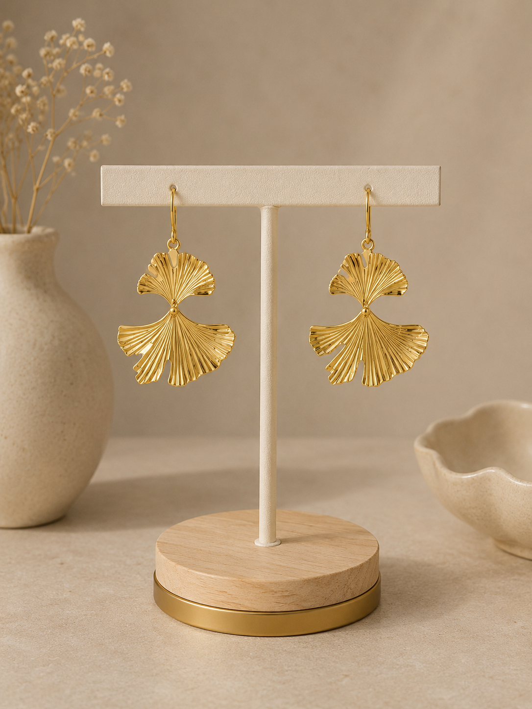Boucles d’oreilles “Ginkgo”
